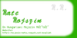 mate mojszin business card